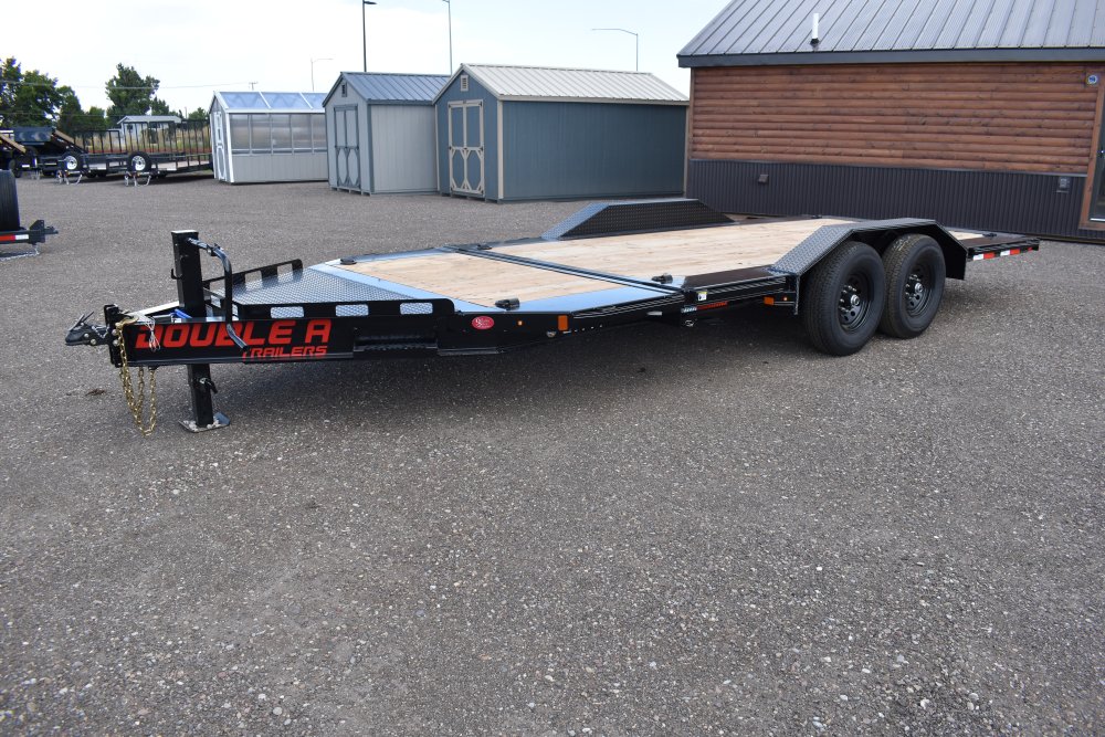 Double A 102"X20' 14K Bumper pull tilt deck equipment trailer