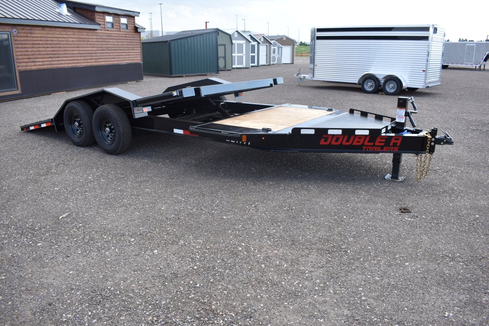 Double A 102"X20' 14K Bumper pull tilt deck equipment trailer