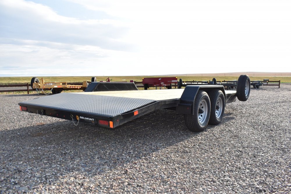 CH818-10K Car Hauler, spare tire, bolt on drop leg jack, tube steel front rail, 3' beavertail & 54" 