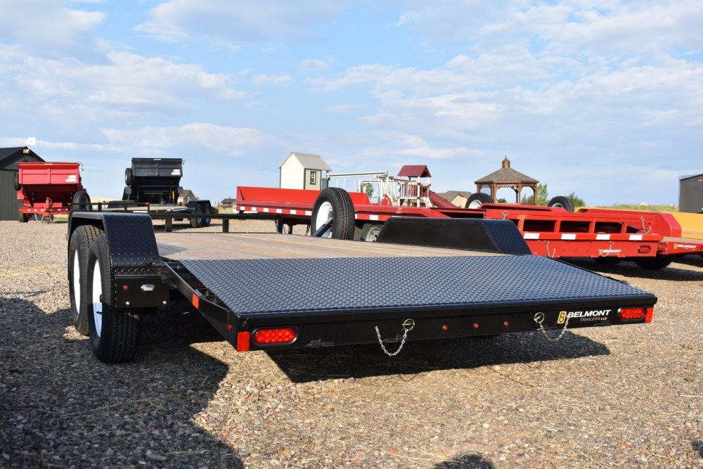 CH818-10K Car Hauler, spare tire, bolt on drop leg jack, tube steel front rail, 3' beavertail & 54" 