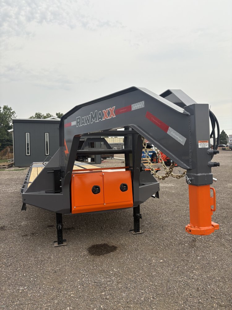 RawMaxx 102" X 34' Gooseneck Trailer, 24K, 10 Ply Tires 235/85/R16 - Dual Wheels, HD Maxx Ramps, Spa