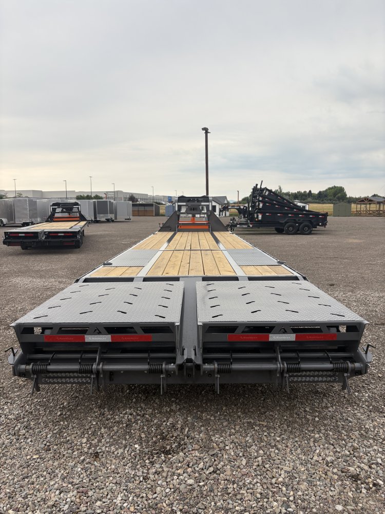 RawMaxx 102" X 34' Gooseneck Trailer, 24K, 10 Ply Tires 235/85/R16 - Dual Wheels, HD Maxx Ramps, Spa