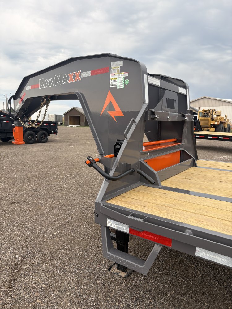 RawMaxx 102" X 34' Gooseneck Trailer, 24K, 10 Ply Tires 235/85/R16 - Dual Wheels, HD Maxx Ramps, Spa