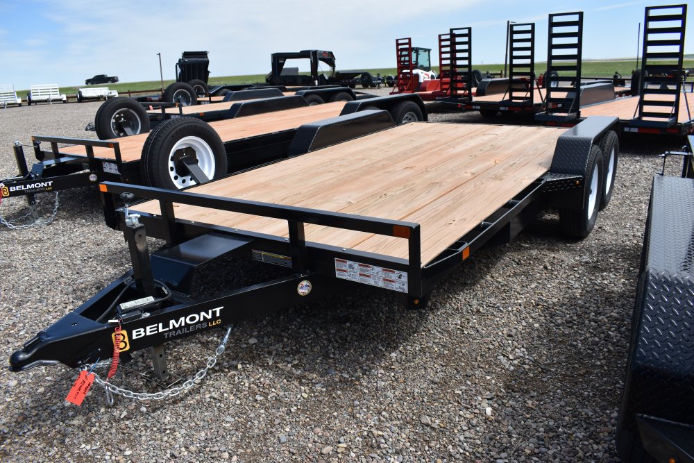 Belmont CH816-7K Car Hauler, ST205/75R15 tires, spare tire, bolt on drop leg jack, tube steel front 