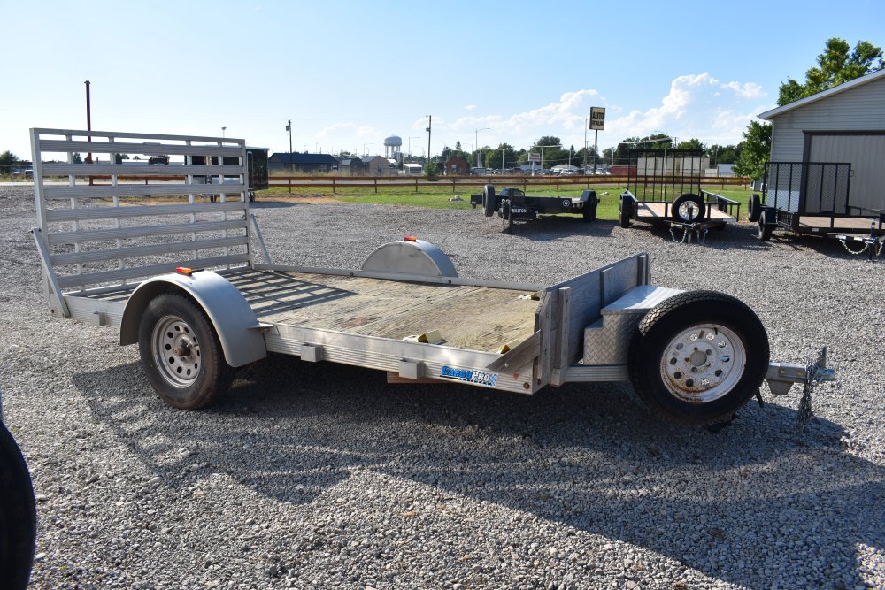 2017 Cargo Pro 80"x12' 3K Utility Trailer, ST205/75R14 tires, spare tire, straight ramp