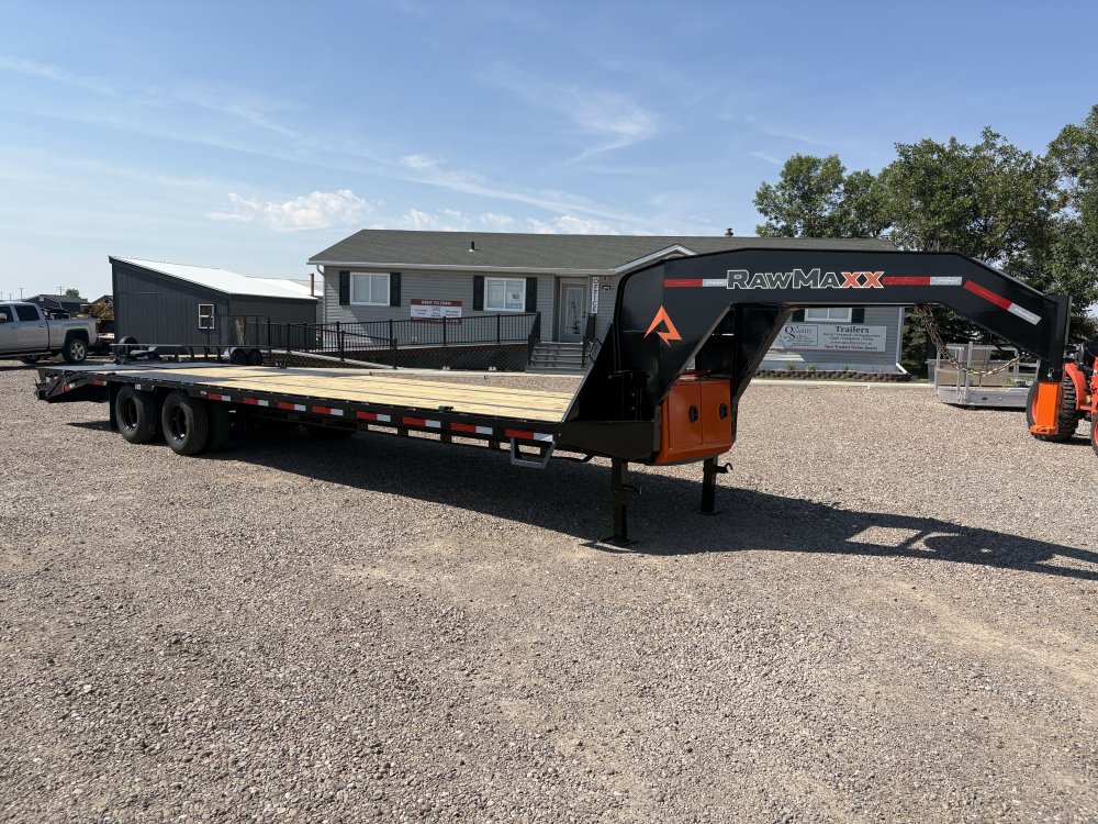 RawMaxx 102" X 32' Gooseneck Trailer, 24K, 10 Ply Tires 235/85/R16 - Dual Wheels, HD Maxx Ramps, Spa