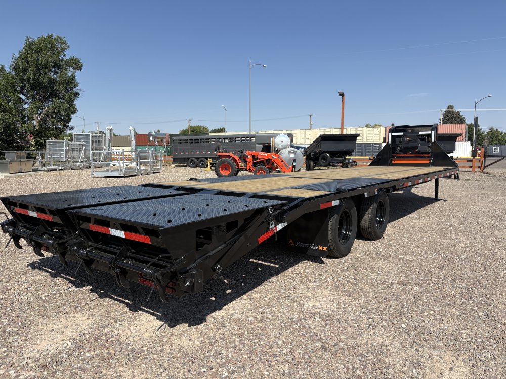 RawMaxx 102" X 32' Gooseneck Trailer, 24K, 10 Ply Tires 235/85/R16 - Dual Wheels, HD Maxx Ramps, Spa