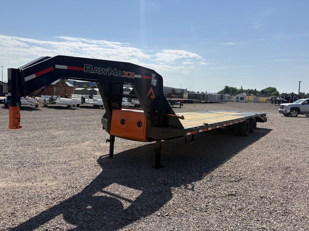 RawMaxx 102" X 32' Gooseneck Trailer, 24K, 10 Ply Tires 235/85/R16 - Dual Wheels, HD Maxx Ramps, Spa