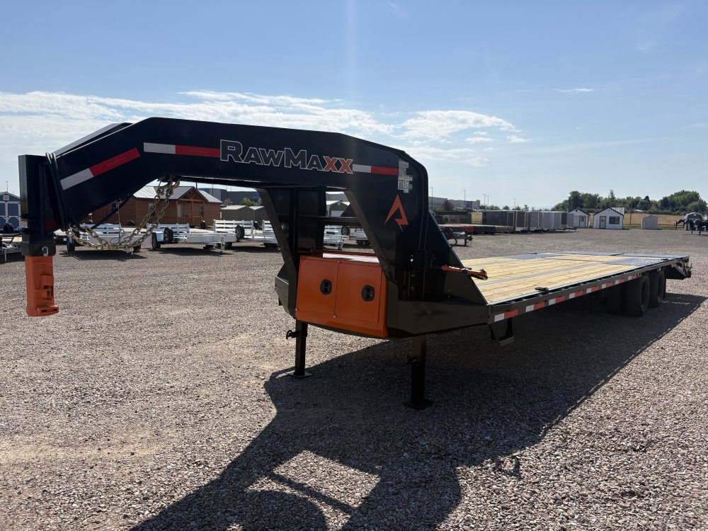 RawMaxx 102" X 32' Gooseneck Trailer, 24K, 10 Ply Tires 235/85/R16 - Dual Wheels, HD Maxx Ramps, Spa
