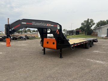 RawMaxx 102" X 26' Gooseneck Trailer, 20K, 10 Ply Tires 235/80/R16 - Dual Wheels, HD Maxx Ramps, Spa
