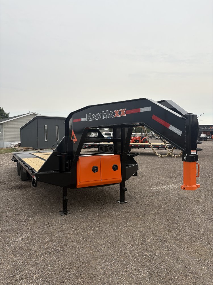 RawMaxx 102" X 26' Gooseneck Trailer, 20K, 10 Ply Tires 235/80/R16 - Dual Wheels, HD Maxx Ramps, Spa