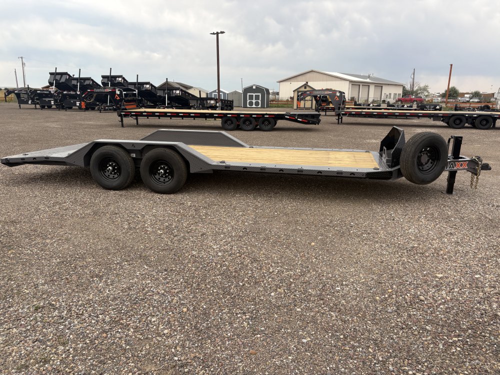 RawMaxx 102" X 22' Flatbed Trailer/Car Hauler, 14K, 10 Ply Tires 235/80/R16 - 3' Dovetail With 69" S