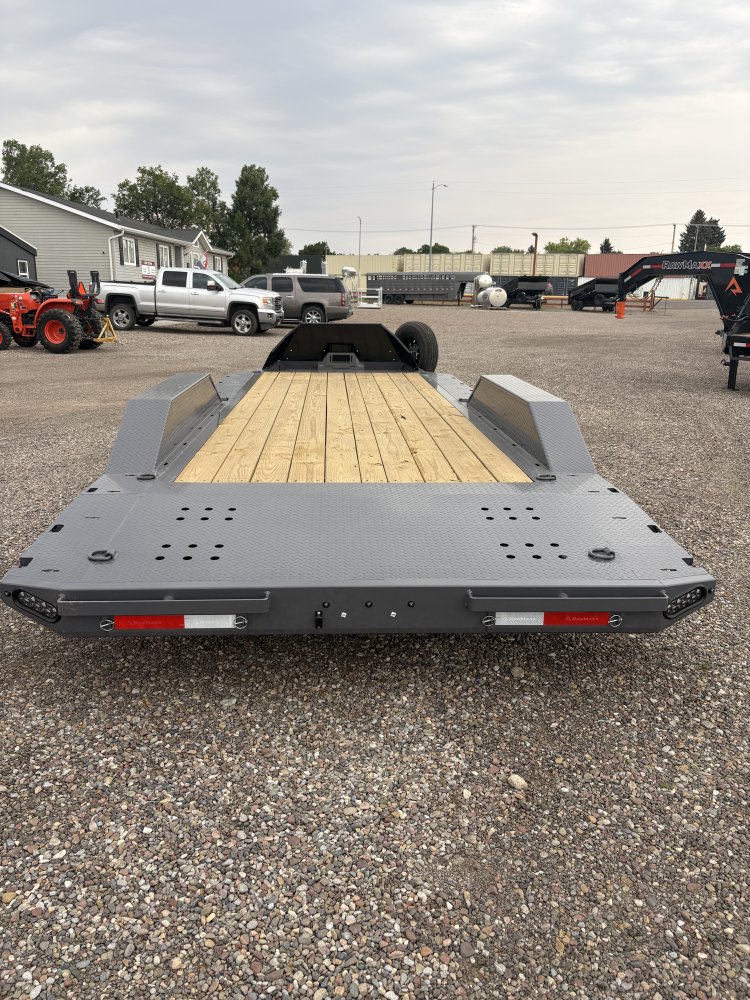 RawMaxx 102" X 22' Flatbed Trailer/Car Hauler, 14K, 10 Ply Tires 235/80/R16 - 3' Dovetail With 69" S