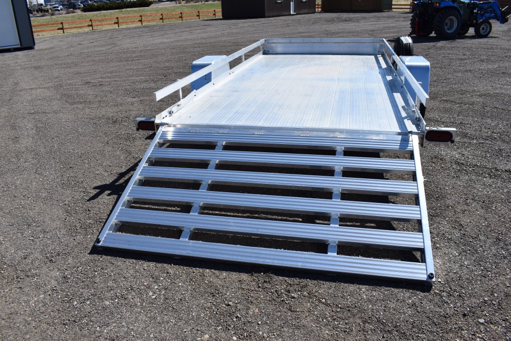 Bear Track 76"x12' 3K alum utility trailer, torsion axles, extruded alum deck