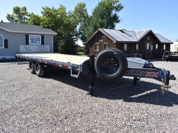 RawMaxx 102"X24' 14K bumper pull deck over tilt trailer, winch plate