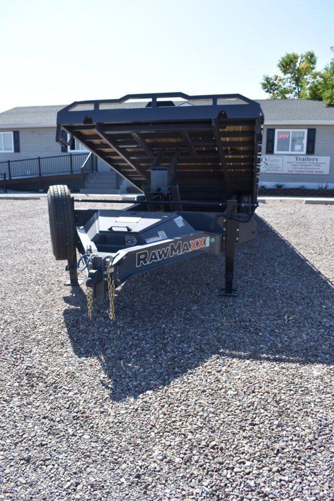 RawMaxx 102"X24' 14K bumper pull deck over tilt trailer, winch plate
