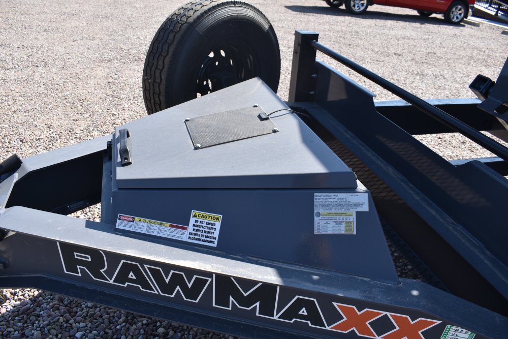 RawMaxx 102"X24' 14K bumper pull deck over tilt trailer, winch plate