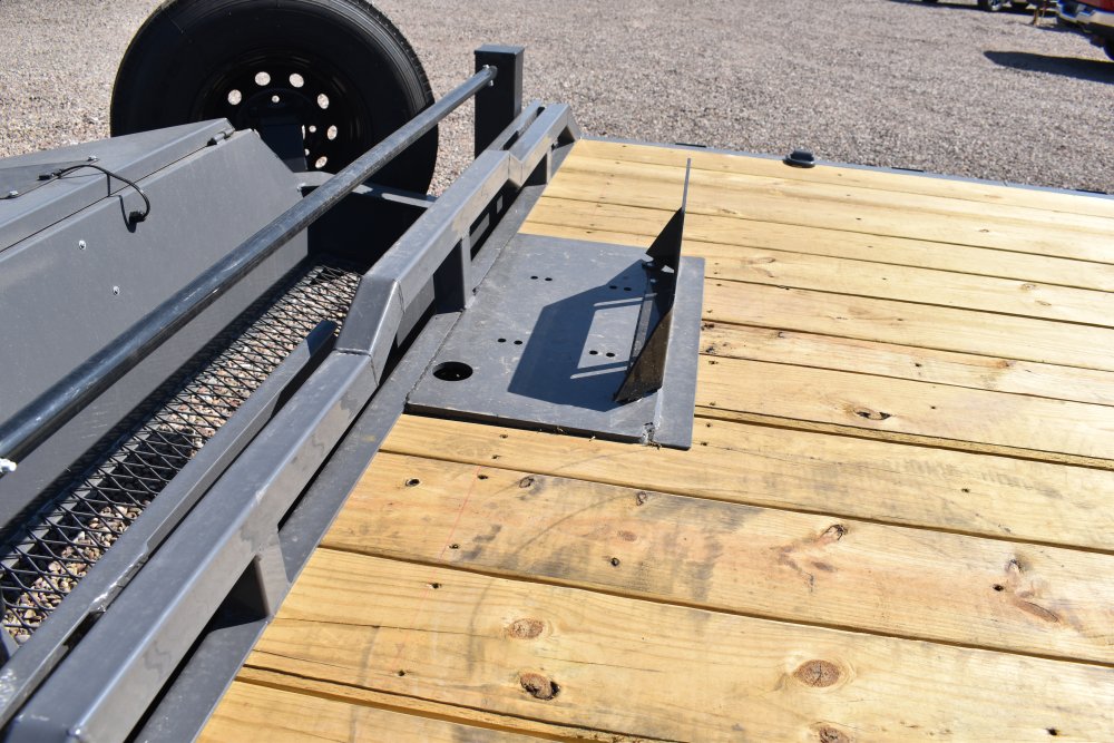 RawMaxx 102"X24' 14K bumper pull deck over tilt trailer, winch plate