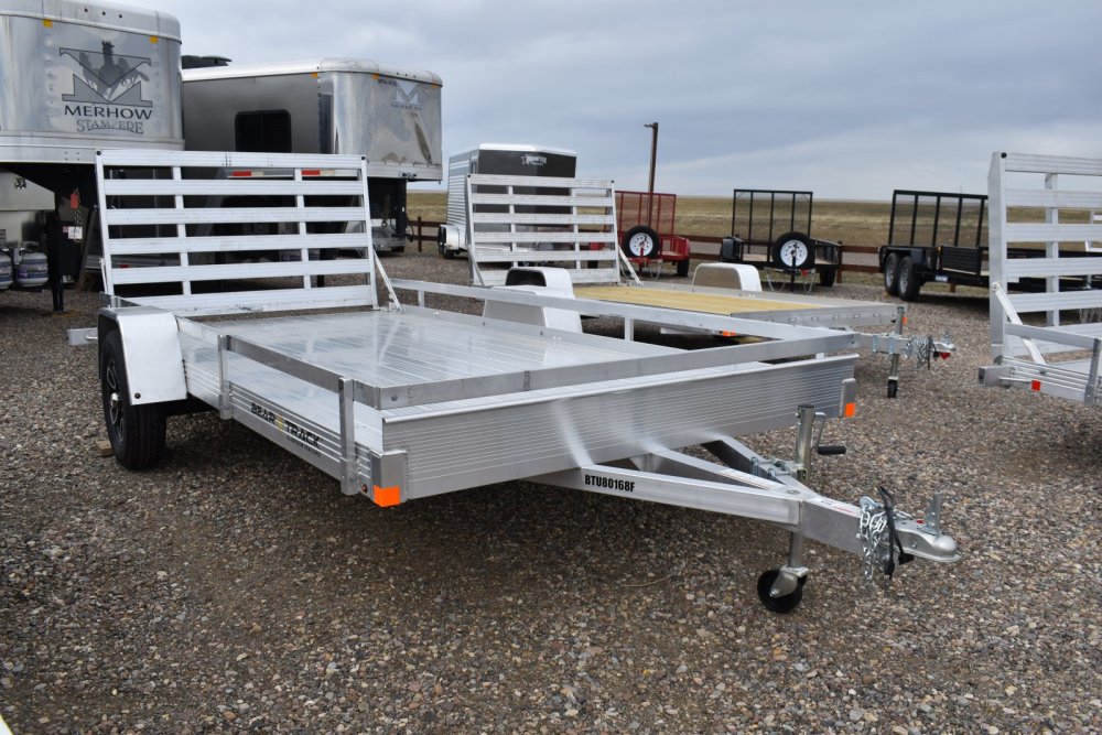 Bear Track 80"X14' 3K alum utility trailer, torsion axle, extruded alum deck