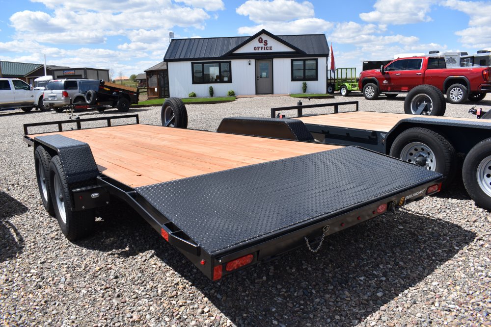 Belmont CH820-10K Car Hauler, ST225/75R15 tires, spare tire, tube steel front rail, bolt on drop leg