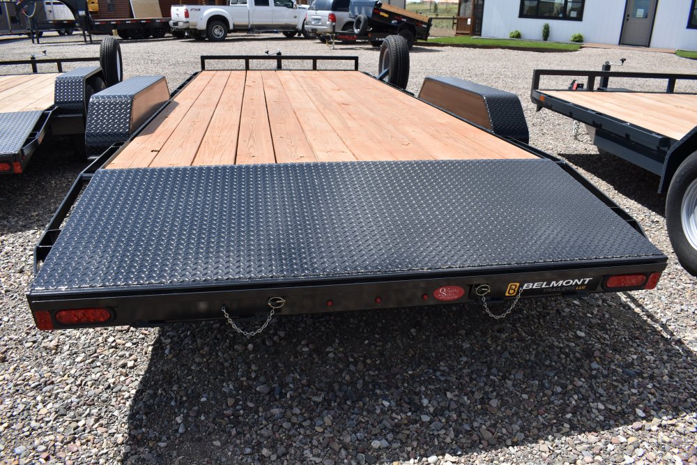 Belmont CH820-10K Car Hauler, ST225/75R15 tires, spare tire, tube steel front rail, bolt on drop leg