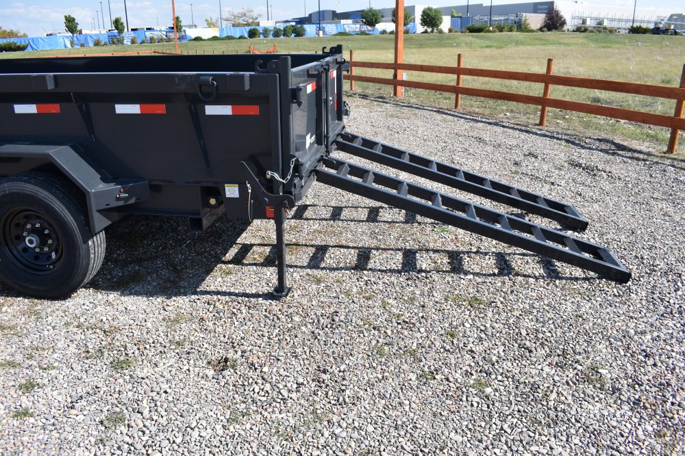 Hillcrest 7X16 14K gooseneck dump trailer, 1-pc engineered neck, rear stabilizer stands, LED lights