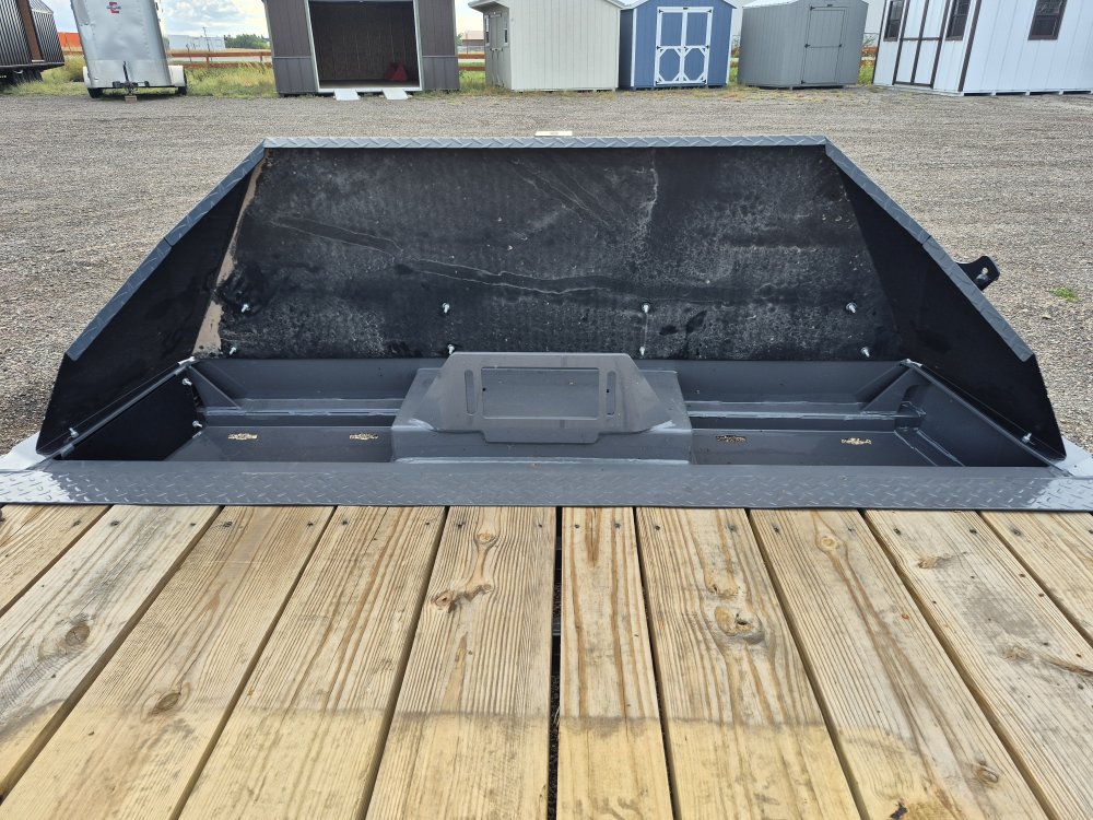 RawMaxx 8.5'X18' 10K Flatbed, Torsion Axles, 3' Dovetail w/Slide Out Ramps, Drive-Over Fenders, X Tr