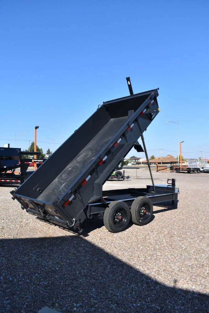 Hillcrest 7'X14' 14K bumper pull dump trailer, spreader gate, rear stabilizer stands, LED lights