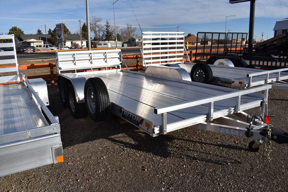 Triton 81"X16' 7K Aluminum Utility Trailer (Fit Series) extruded alum decking, torsion axles, ST205/