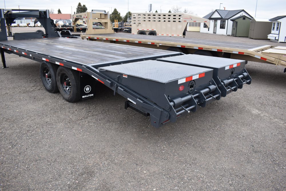 Walton FBH207-24G 14K 102"X24' Gooseneck deck over trailer, mega ramps 235/80R16 10 ply Radial