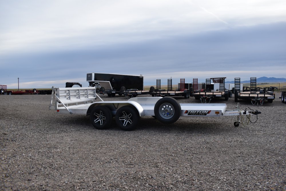 Triton 81"X16' 7K Aluminum Utility Trailer (Fit Series) extruded alum decking, torsion axles, LED li