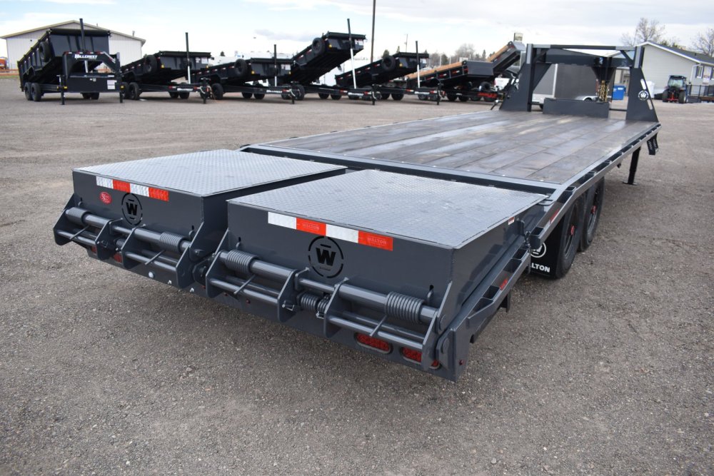 Walton FBH207-24G 14K 102"X24' Gooseneck deck over trailer, mega ramps 235/80R16 10 ply Radial