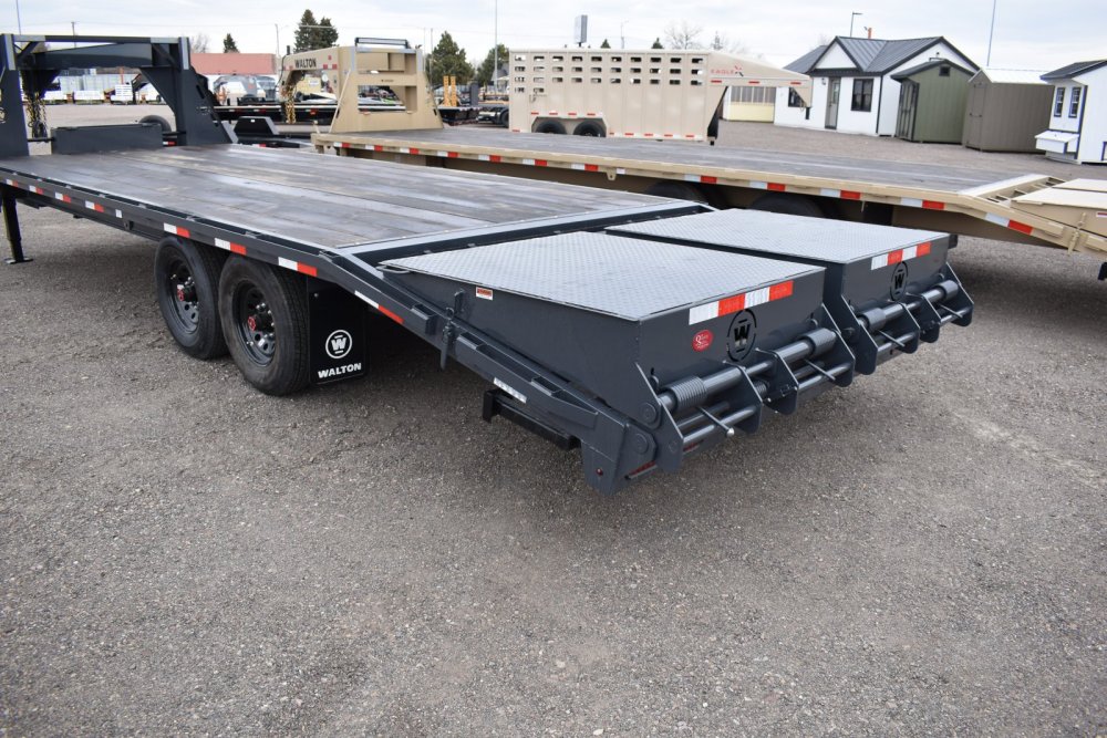 Walton FBH207-24G 14K 102"X24' Gooseneck deck over trailer, mega ramps 235/80R16 10 ply Radial
