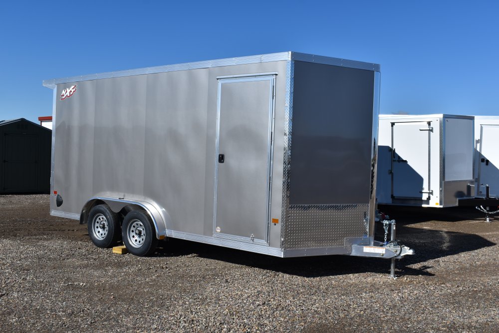 Triton NXT 7.5X16 R-S 7K Aluminum Cargo Trailer, 205/75R15 tires, spare tire, LED lights, ramp door,
