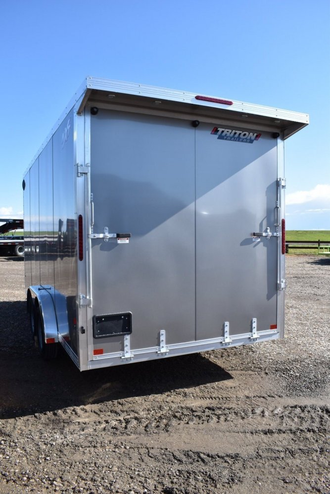 Triton NXT 7.5X16 R-S 7K Aluminum Cargo Trailer, 205/75R15 tires, spare tire, LED lights, ramp door,