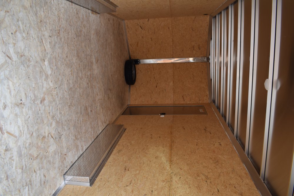 Triton NXT 7.5X16 R-S 7K Aluminum Cargo Trailer, 205/75R15 tires, spare tire, LED lights, ramp door,