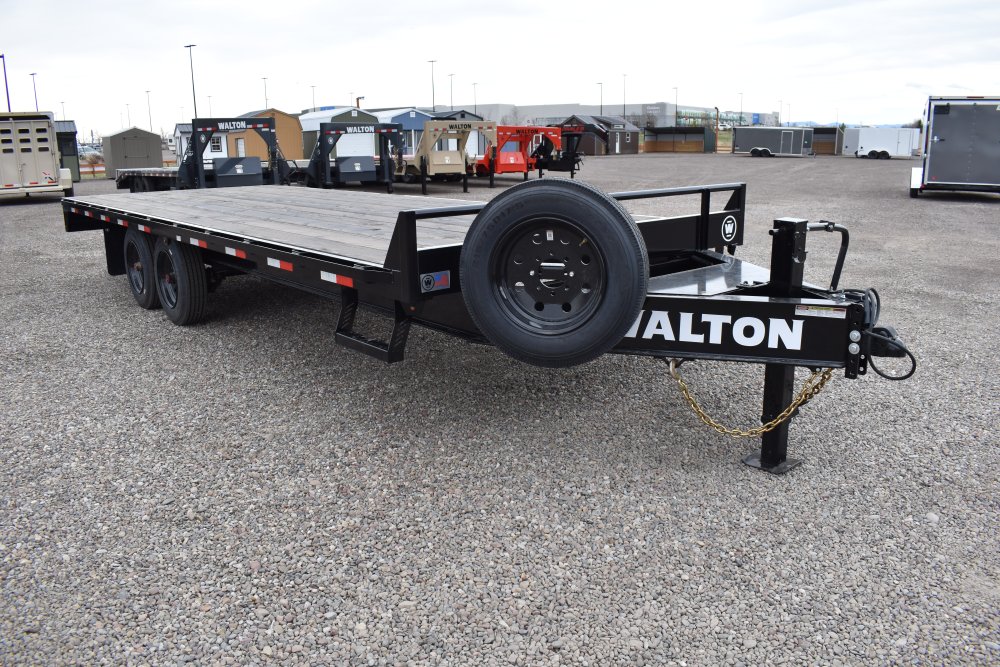 Walton BDE208-22B 16K 102"x22 Bumper pull deck over trailer, 8K oil bath axles, 235/75R17.5 18 ply s
