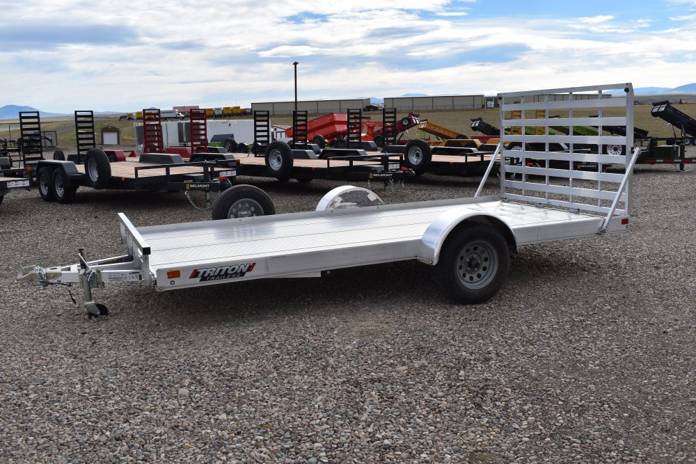 Triton 81"X14' 3K Aluminum Utility Trailer (Fit Series) 1" extruded alum decking, torsion axle, ST20