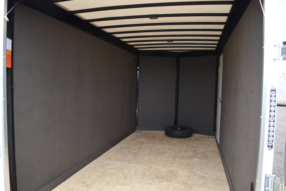 Haulmark 7'X14' 7K cargo trailer, ST205/75R15 Radial tires, spare tire, LED lights
