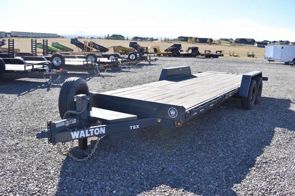 Walton TSX207-22B 14K 85"X22' tilt deck equipment trailer, 7K oil bath torsion axles, ST235/80R16 Ra