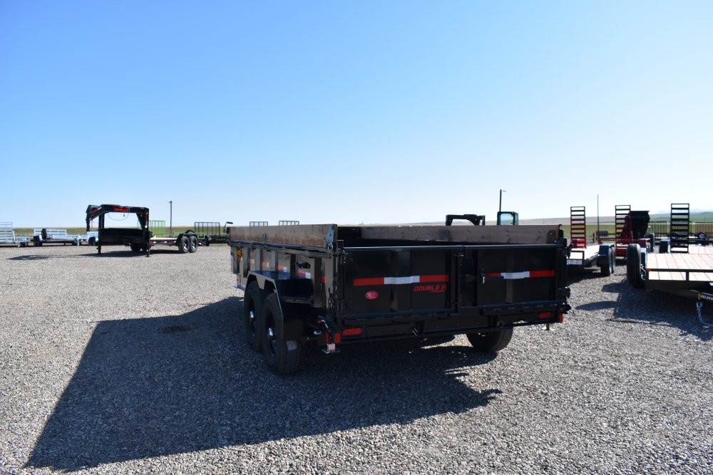 Double A 83"x16' HD Low-profile Dump Trailer, ST235/80R16 Radial tires, spare tire,