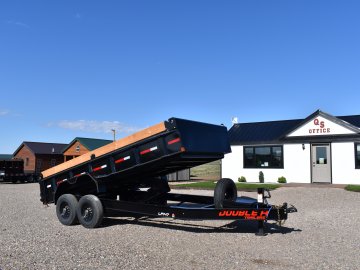 Double A 83"x16' HD Low-profile Dump Trailer, ST235/80R16 Radial tires, spare tire,