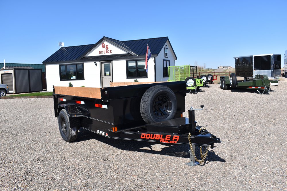 Double A 5'x10' Dump Trailer, ST225/75R15 Radial tires, spare tire,