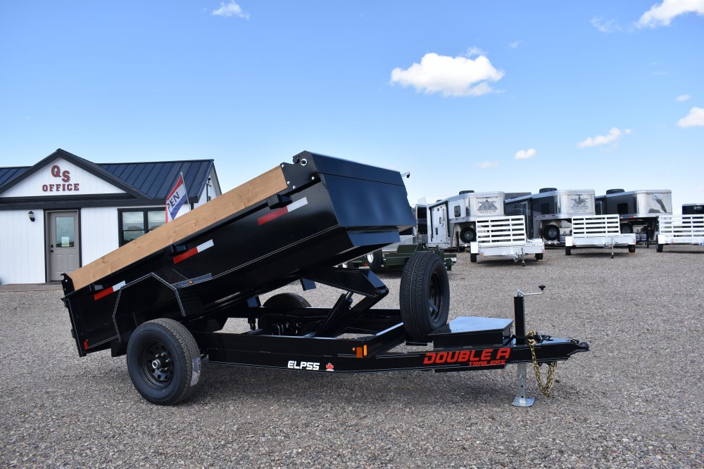 Double A 5'x10' Dump Trailer, ST225/75R15 Radial tires, spare tire,