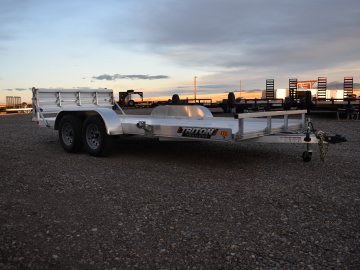 Triton 81"X14' 7K Aluminum Utility Trailer (Fit Series), ST205/75R14 tires, spare tire, LED lights