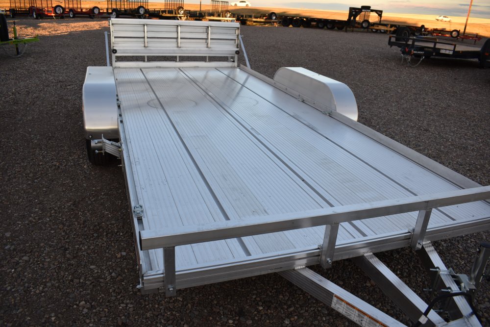 Triton 81"X14' 7K Aluminum Utility Trailer (Fit Series), ST205/75R14 tires, spare tire, LED lights