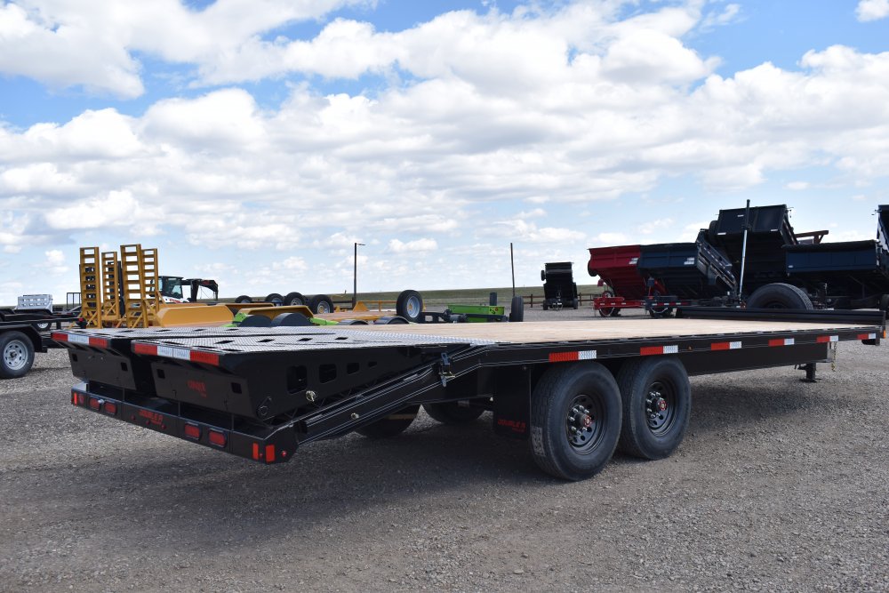 Double A 102"x24' 16K Bumper pull, deck over Trailer , ST235/80R16 Radial 10 Ply, spare tire, Ramps-