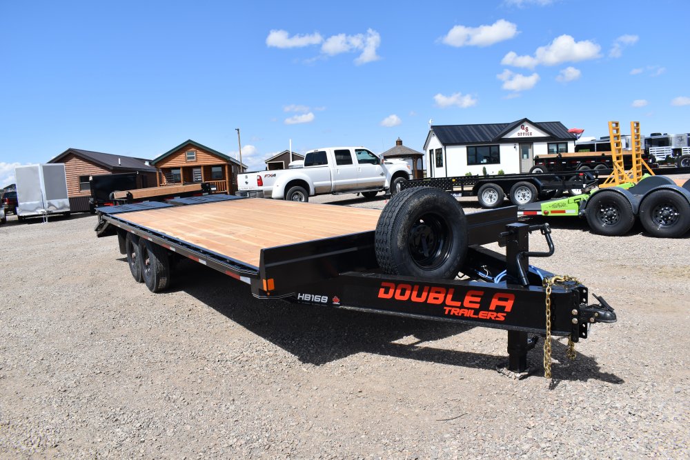 Double A 102"x24' 16K Bumper pull, deck over Trailer , ST235/80R16 Radial 10 Ply, spare tire, Ramps-