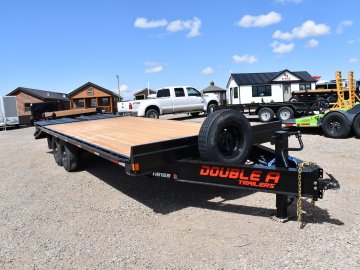 Double A 102"x24' 16K Bumper pull, deck over Trailer , ST235/80R16 Radial 10 Ply, spare tire, Ramps-