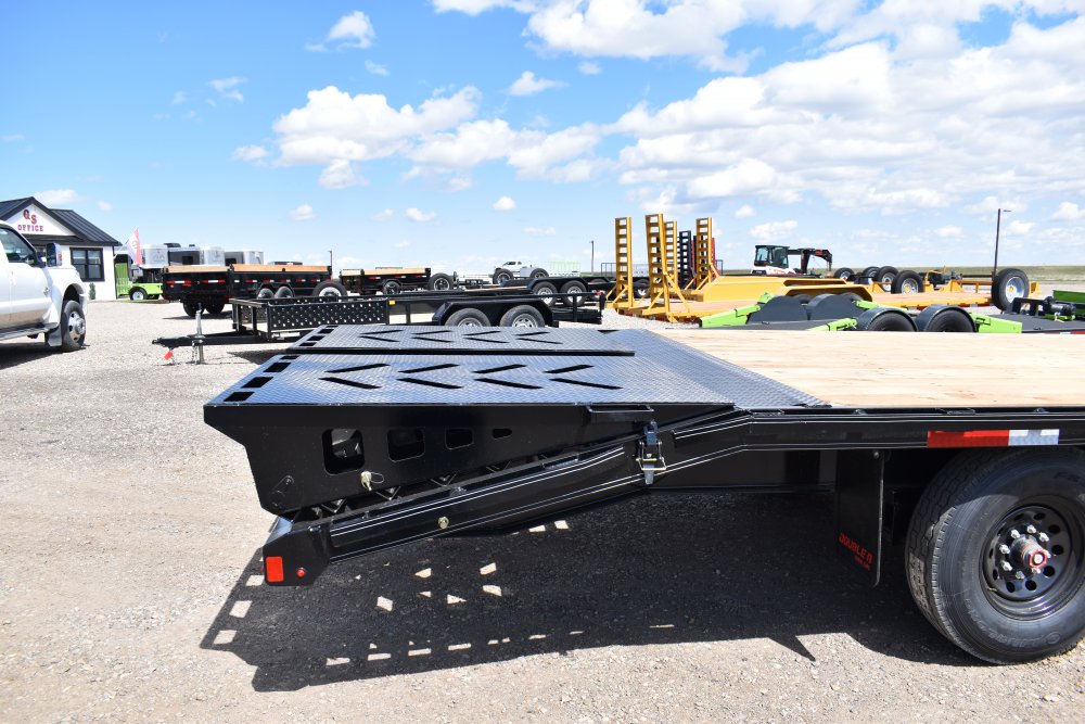 Double A 102"x24' 16K Bumper pull, deck over Trailer , ST235/80R16 Radial 10 Ply, spare tire, Ramps-